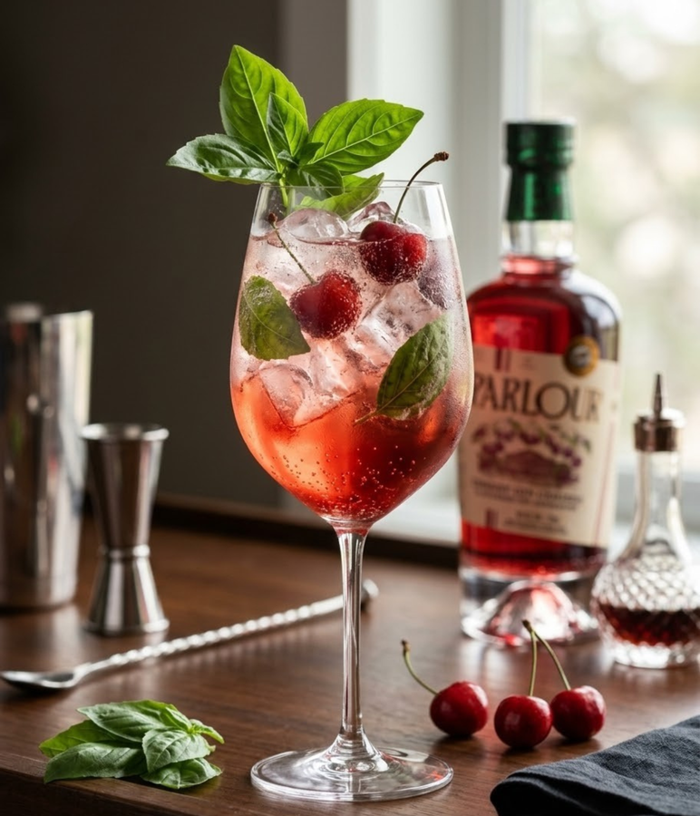 Cherry Basil Spritz