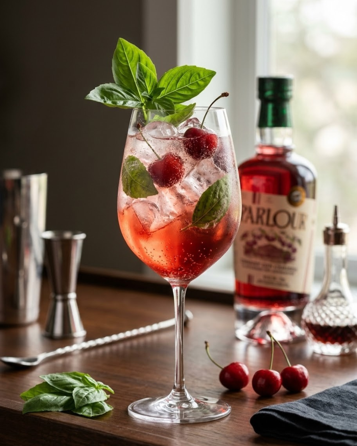 Cherry Basil Spritz